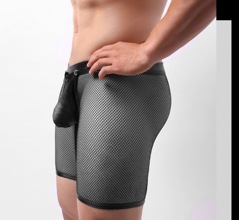 Fashionable Men's Mesh Underpants Boxer Sexy Hollow Low Waist view 7