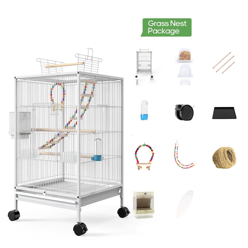 Parrot Xuanfeng Bird Cage With Feeder Toy Grass Nest Breeding Box view 10