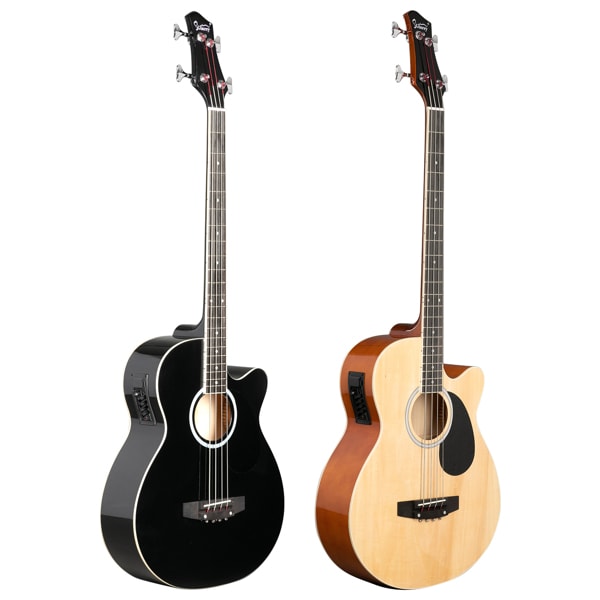 4 Strings With EQ, Rosewood Fingerboard Folk Bass, Black view 2