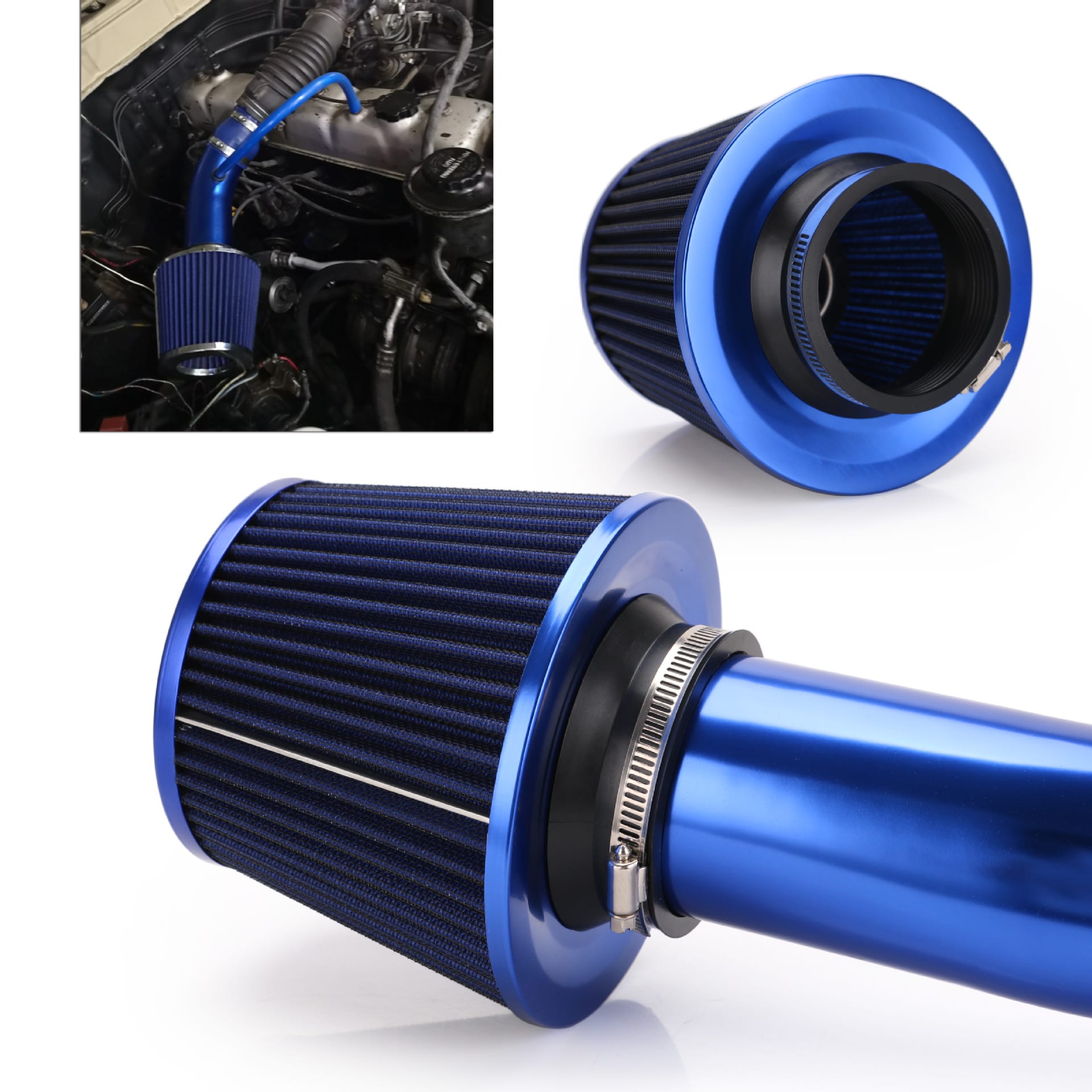 Car General Modified 76mm 3inch Air Filter Mushroom Head Intake view 6