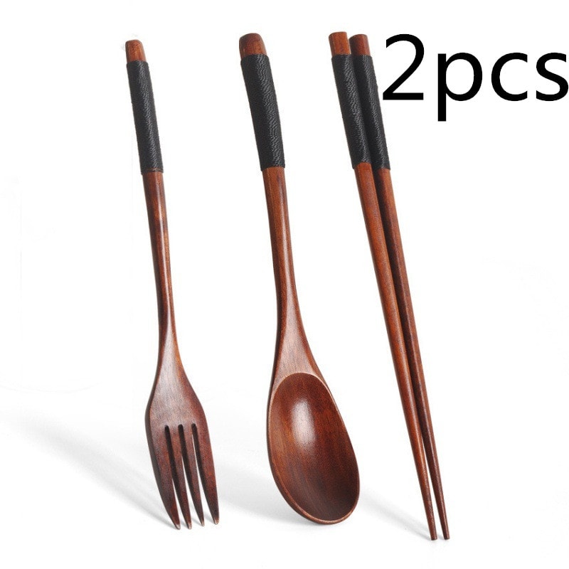 Long Handle Couple Spoon Chopsticks Portable Tableware view 4
