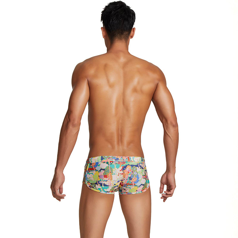 Men's Boxer Print Swimming Trunks Low Rise view 6
