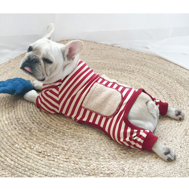 Pet Parent-child Wear Striped Four-legged Padded Sweater view 6