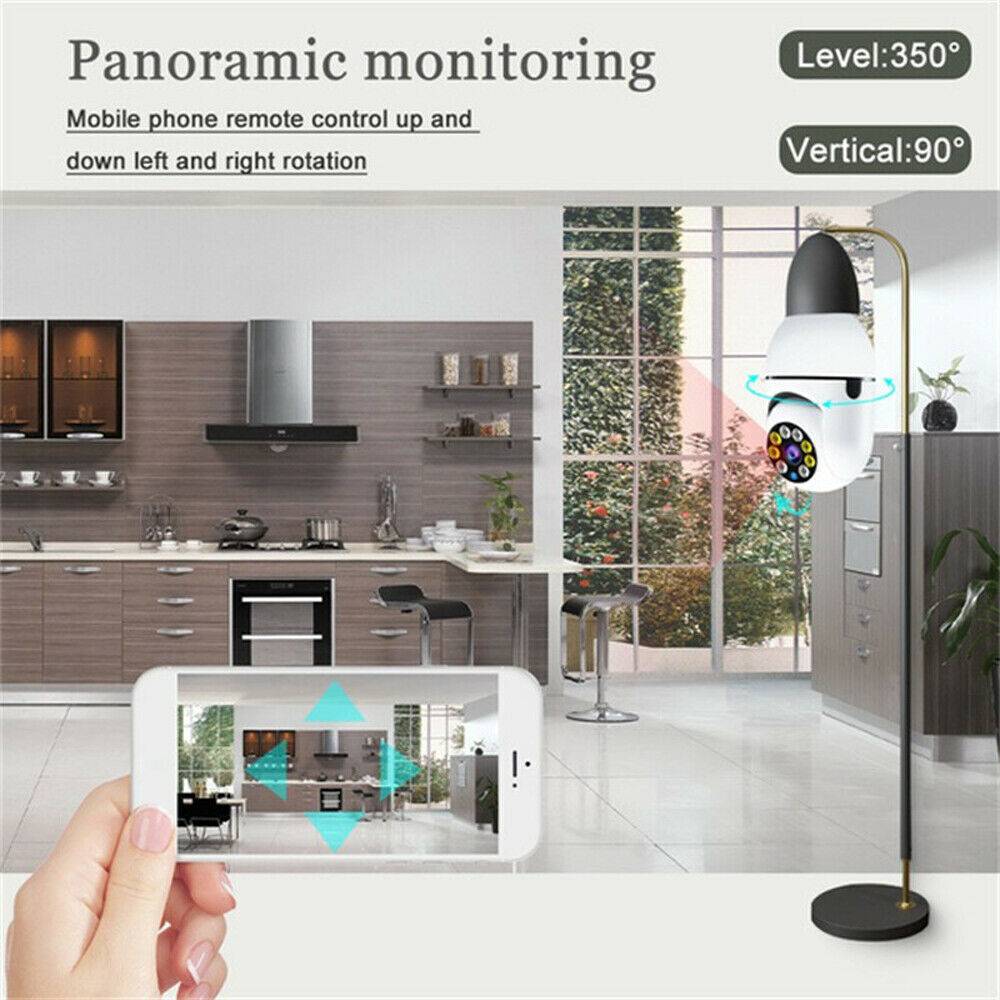 IR E27 Light Bulb Camera 1080P HD Wireless Wifi Smart Home Security Camera view 4