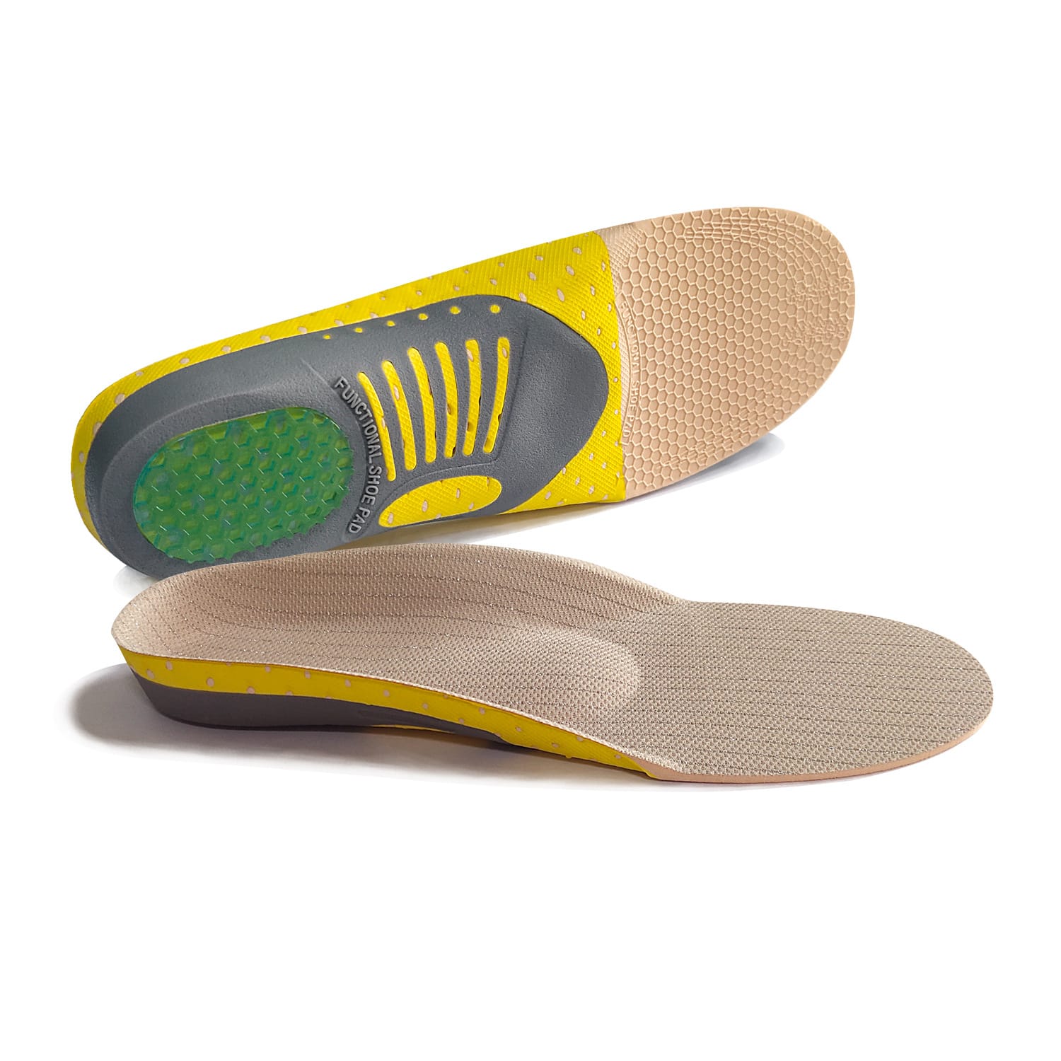 Bow Sports Men's Shock Absorber Sweat-absorbing Insole Women's Breathable Basketball Running Arch Correction Insole view 2