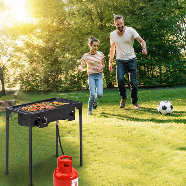 Rectangular Double Eyed Four Legged Gas Burner view 12