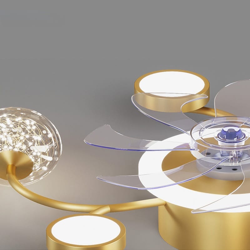 Modern Smart Bedroom Ceiling Fan Lamp view 6