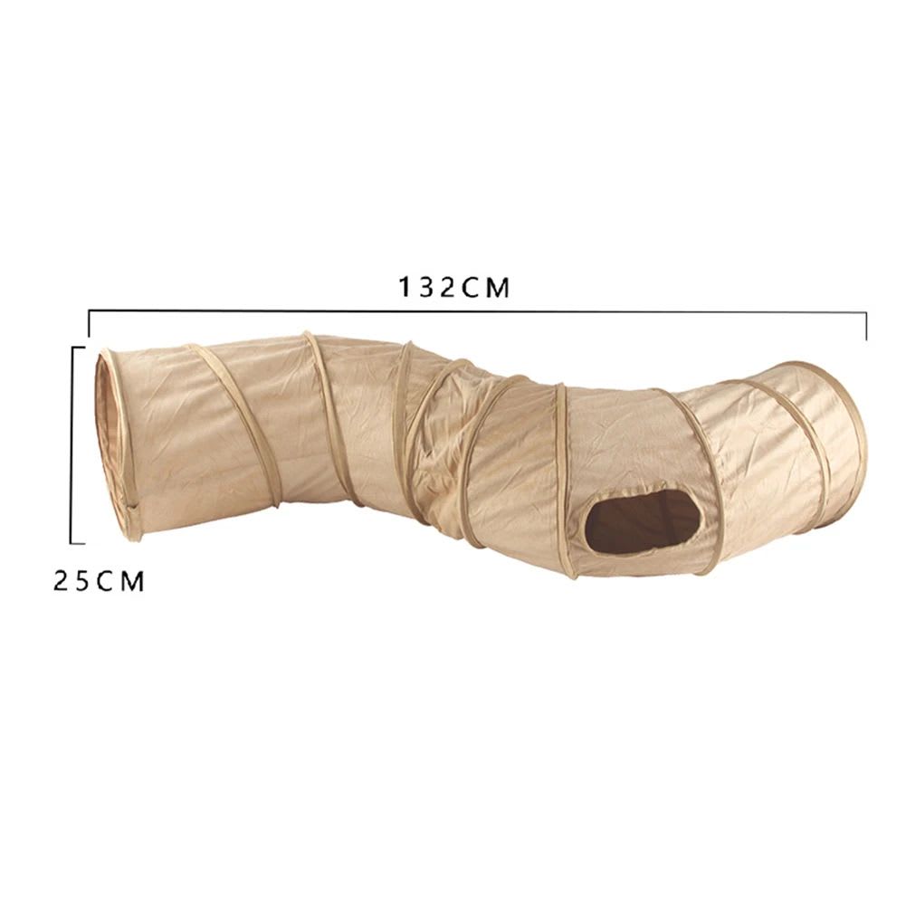 Cat Tunnel Collapsible S-Shape Peekaboo Cat Cave Play Tube Interactive Toy Pet Supplies For Indoor Cats Rabbit Puppy Guinea Pig view 4