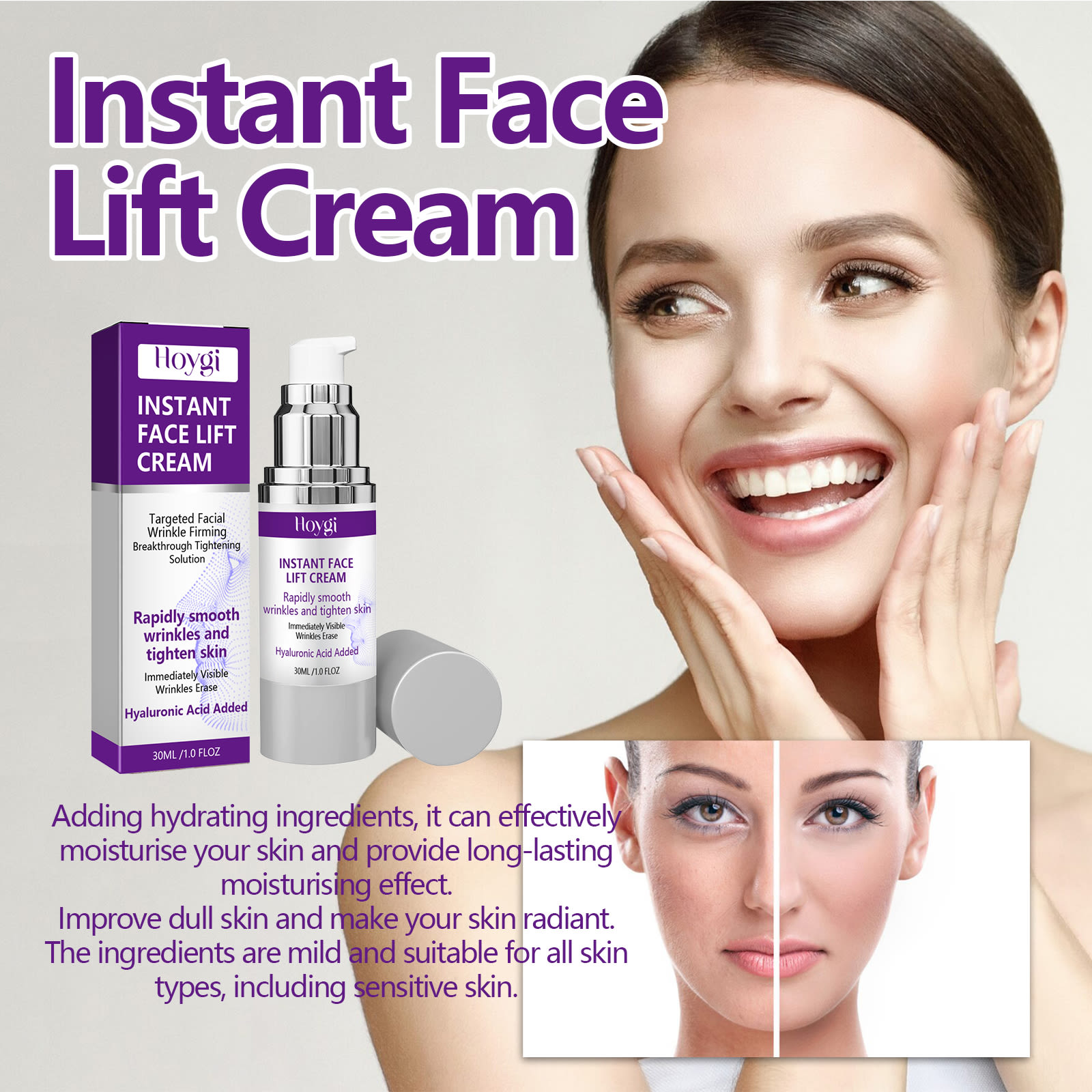 Hoygi Facial Lift & Firming Cream Lightens The Appearance Of Fine Lines And Wrinkles With A Gentle Hydrating And Moisturizing Cream view 4