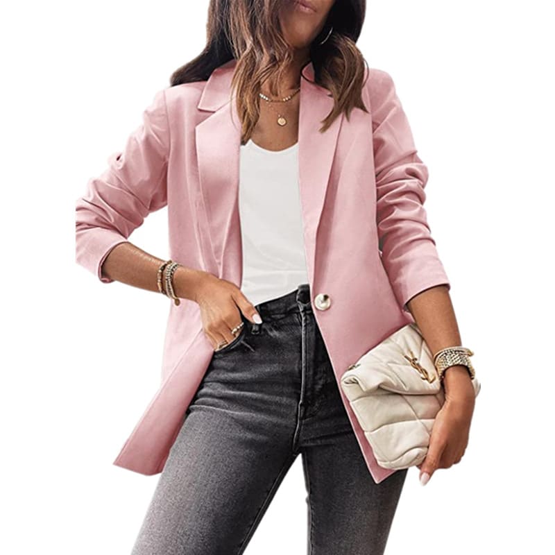 Women's Solid Color Casual Long Sleeve Small Suit OL view 4