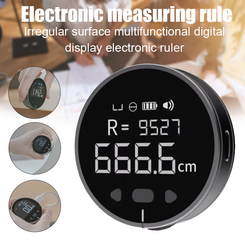 Distance Measuring Instrument Electronic Measuring Ruler Tape Measure High Definition Digital LCD High Precision Electronic Measuring Ruler Tool view 2