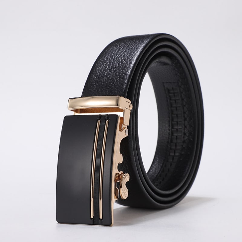 Men's Soft Leather Belt With Automatic Buckle view 5