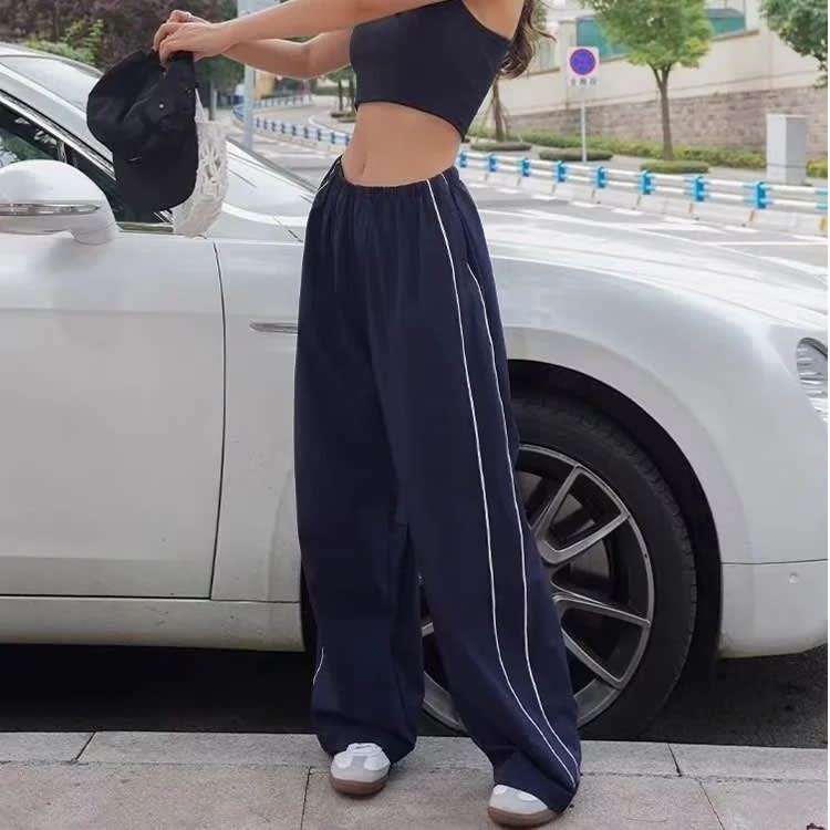 Women's Drawstring Striped Quick-drying Casual Pants view 11