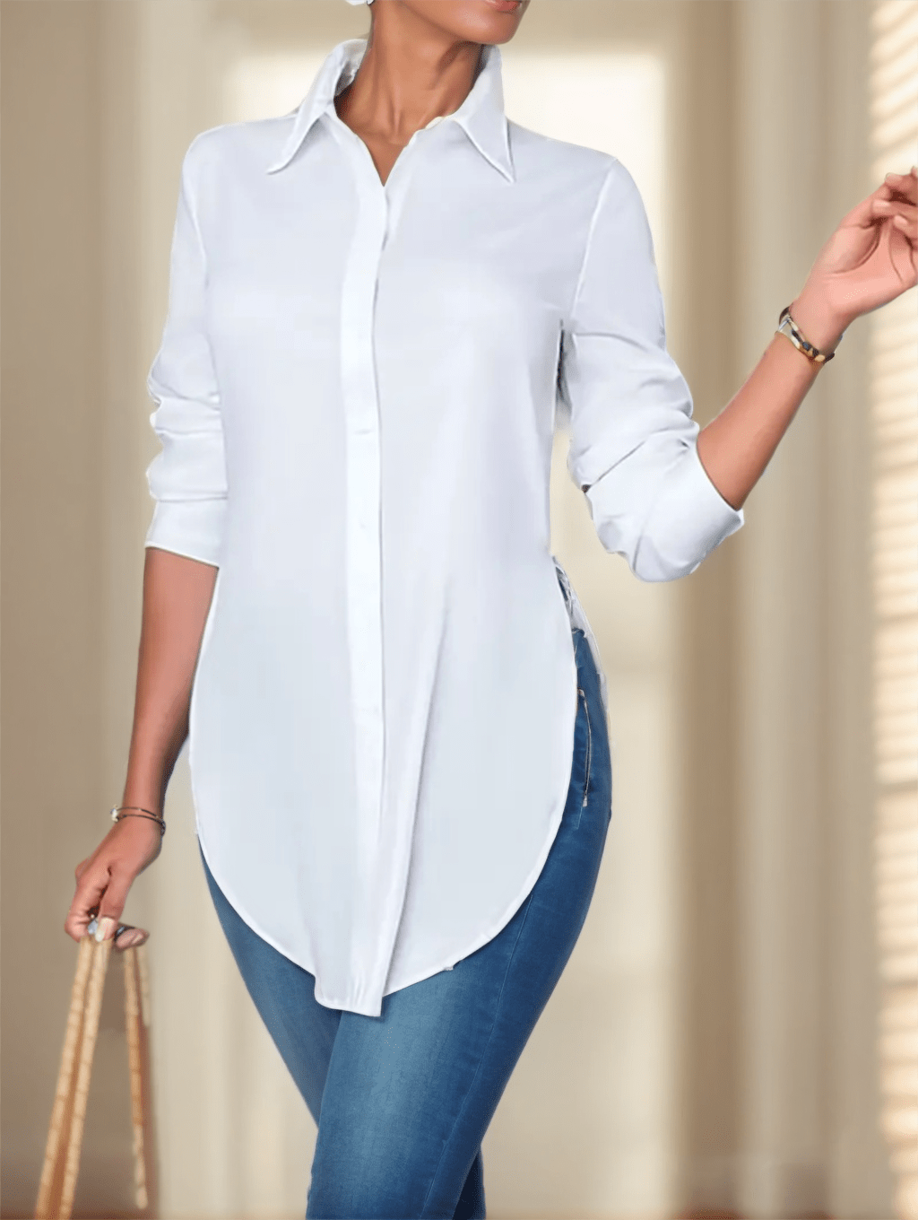 Split Button Front Shirt view 1