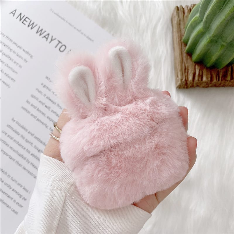 Plush Rabbit Cute Simple Creative Anti-fall Earphone Shell view 1