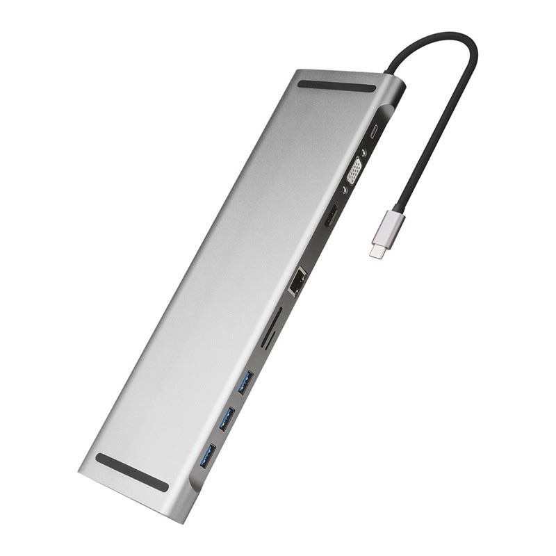 Hub Docking Station And  Cooling Bracket To Ten-port HDMI And VGA Network Port Conversion Hub view 6