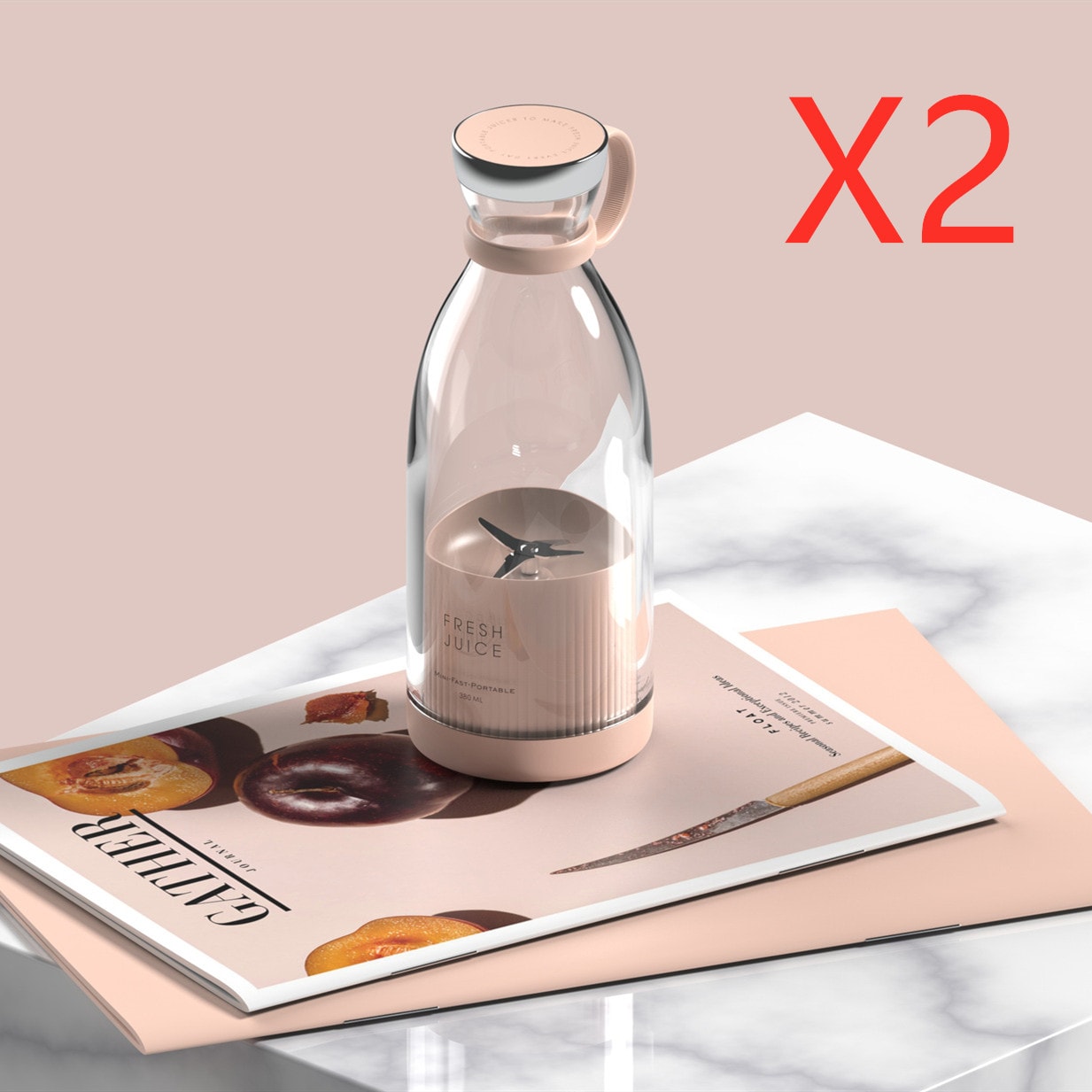 350ML Electric Juicer Blender Mixer USB Rechargeable Machine Household Portable Blender Maker Cup Kitchen Tool Kit view 20