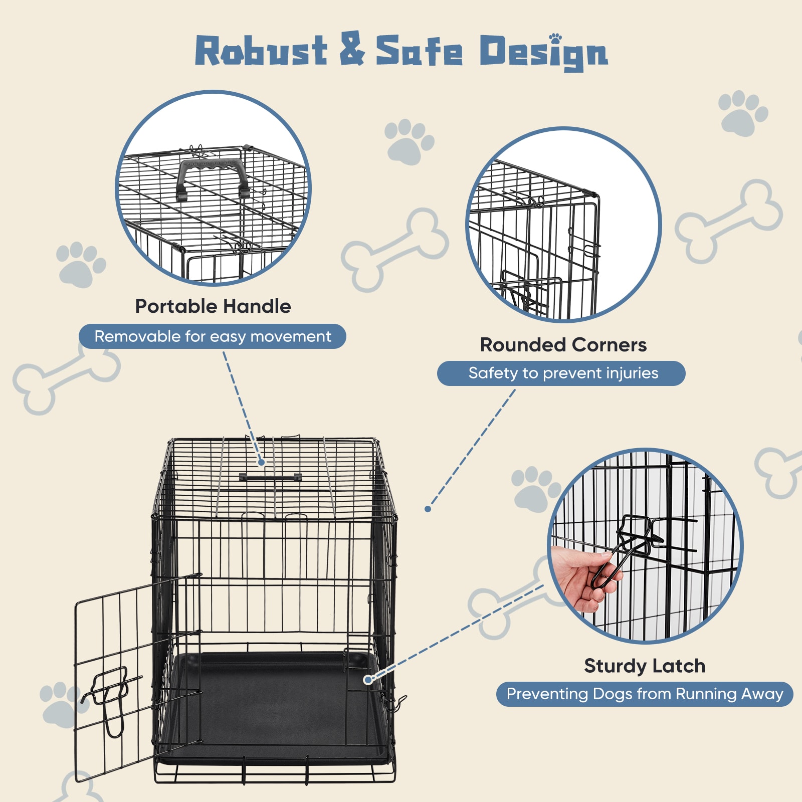 24-30 Inch Single Door Dog Cage view 11