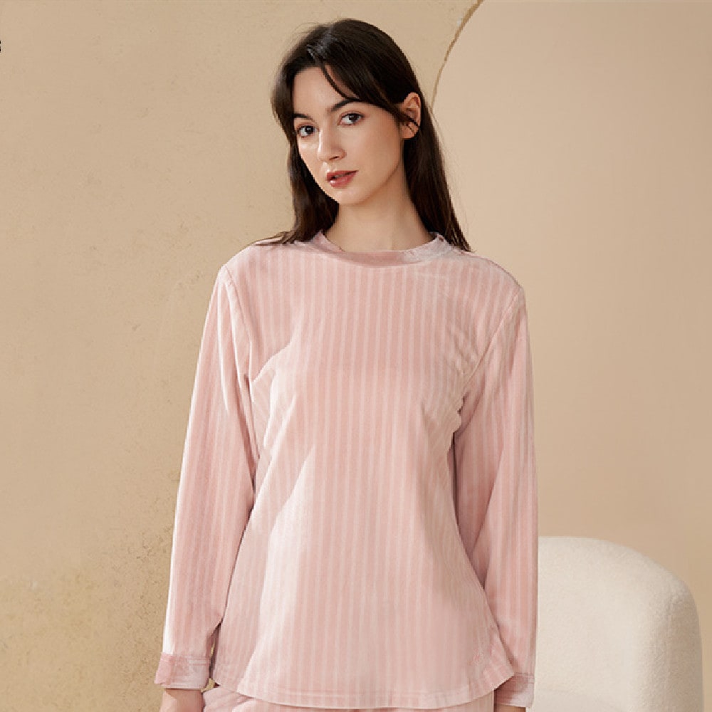 Coral Velvet Pajamas Women's Autumn And Winter Velvet Thickening Outfit Flannel Casual Plus Size Keep Warm Homewear view 8