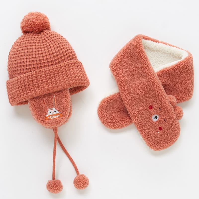 Children's Fleece Warm Hat And Scarf Set view 3