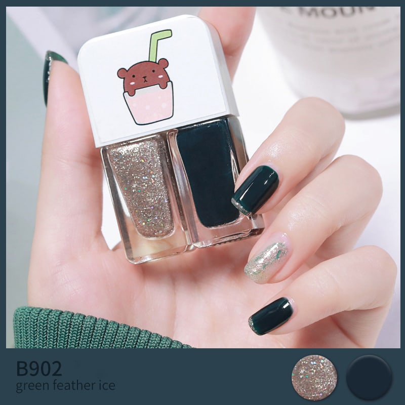 Two-tone Nail Polish New Autumn And Winter Free Baking Explosion Type Water-based Twin Set view 15