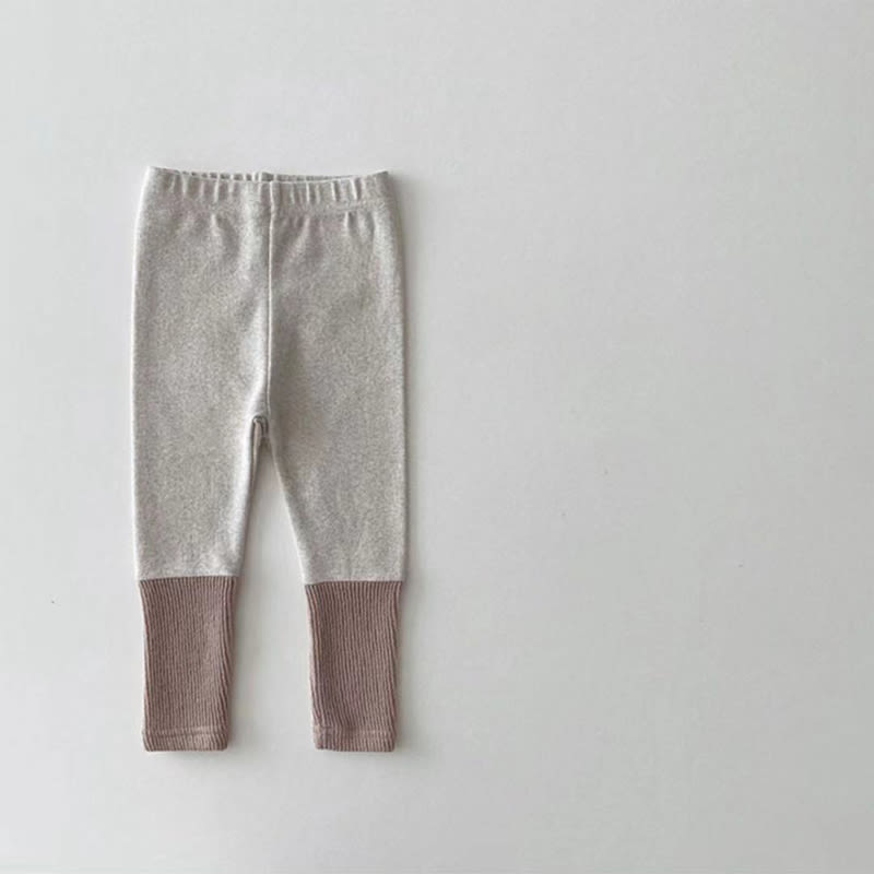 Girls' Cotton Stretch Color Matching Leggings view 9