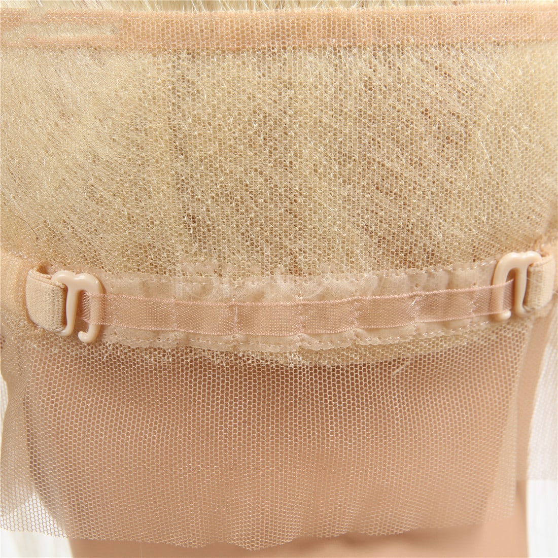 Semi Lace Real Wig Blond Headgear view 4