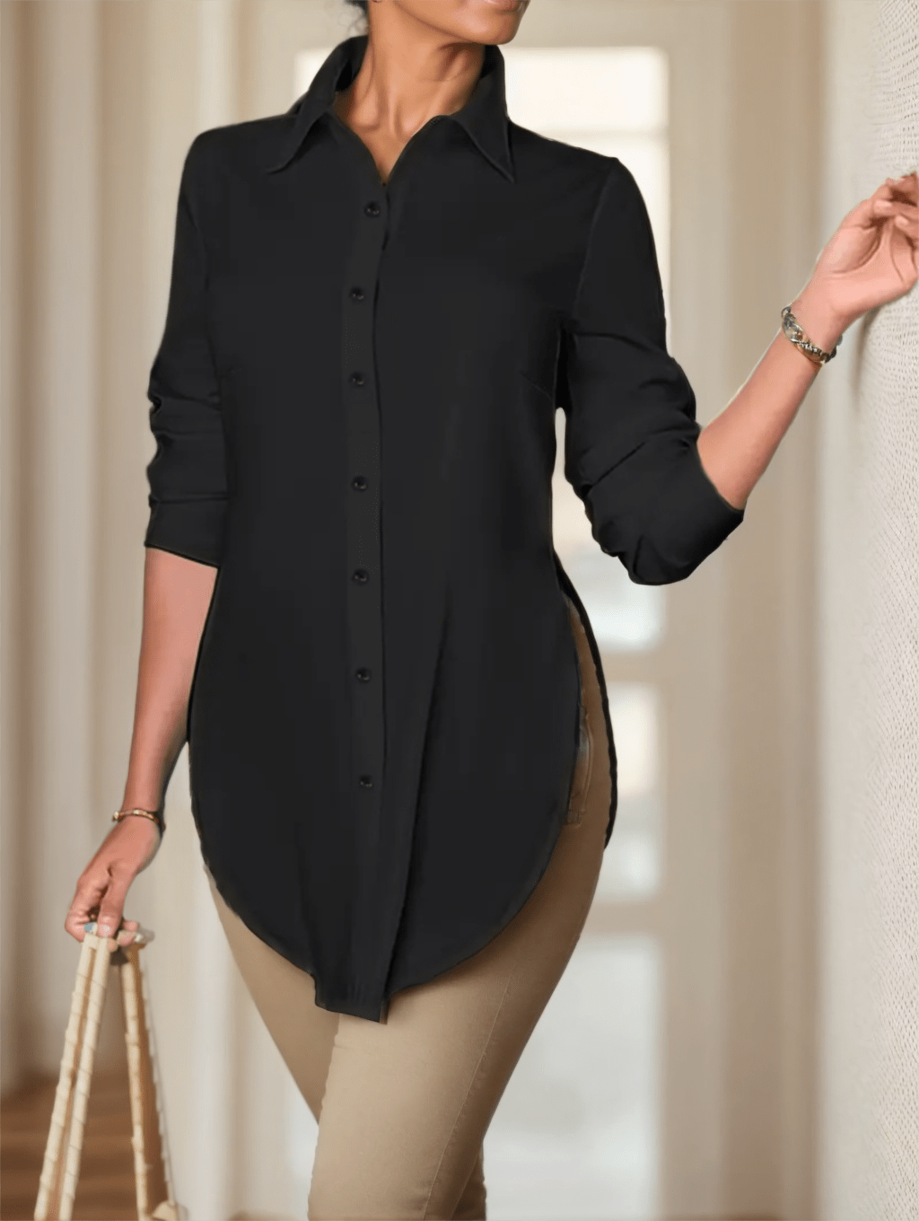 Split Button Front Shirt view 2