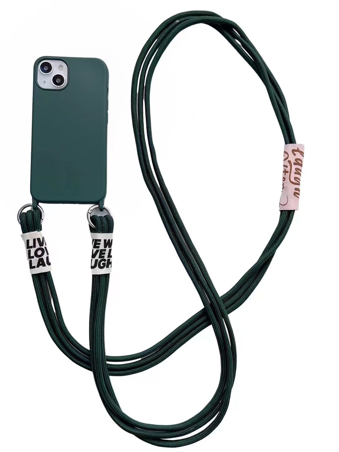 Long Diagonal Strap Liquid Silicone Phone Case view 15