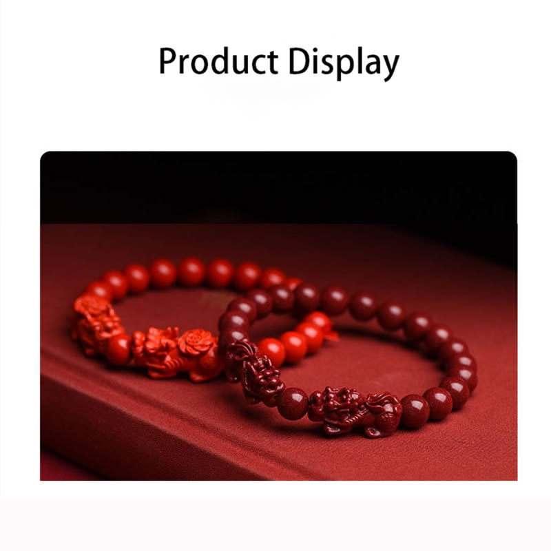 Cinnabar Double Pixiu Bracelet view 6
