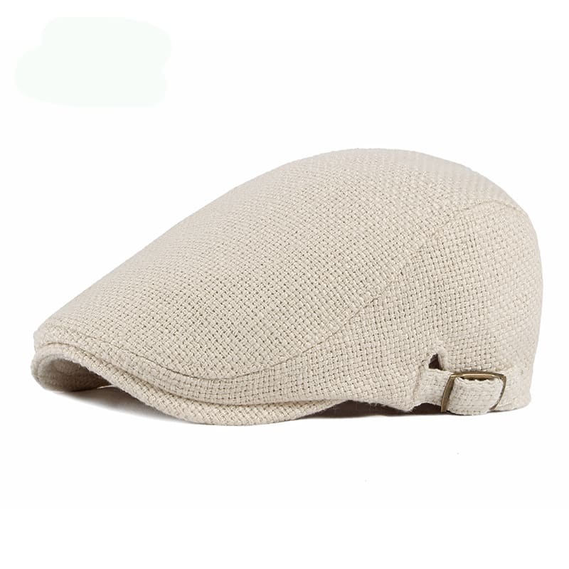 Breathable Cotton And Linen Beret Male British Retro view 6