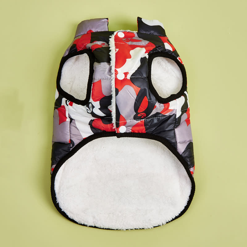 Pet Camouflage Plus Velvet Padded Jacket