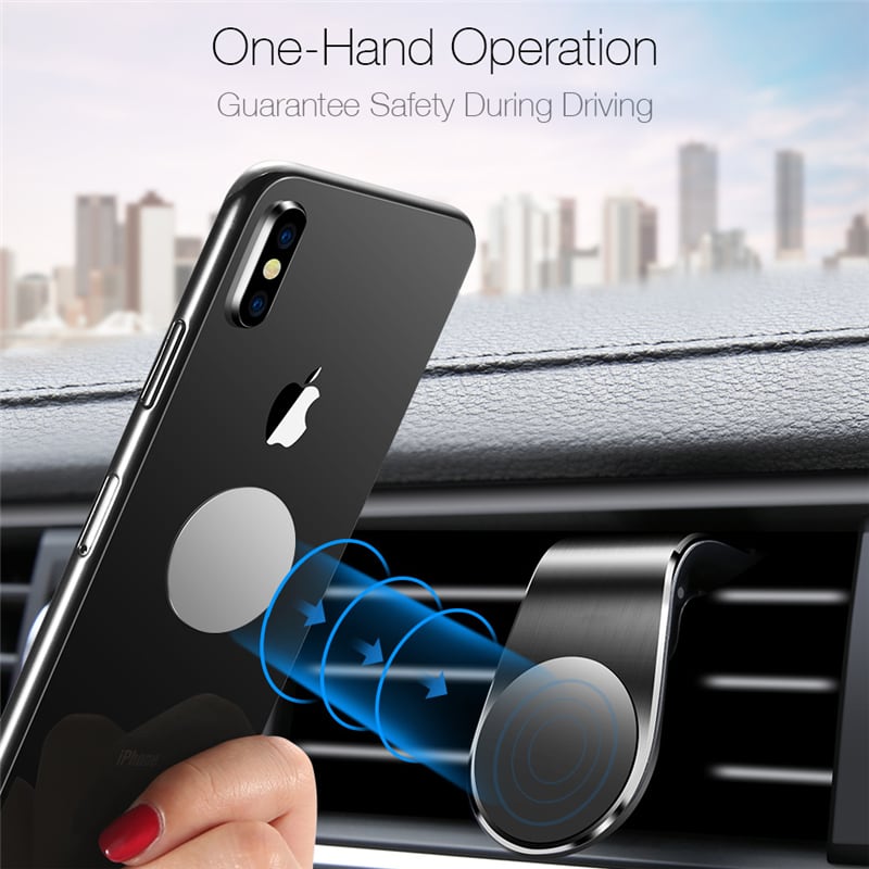 Car Magnet Magnetic Air Vent Mount Holder Magnetic Car Phone Holder Stand 360 Metal Car Air Vent Magnet Stand In Car GPS Mount Holder view 4