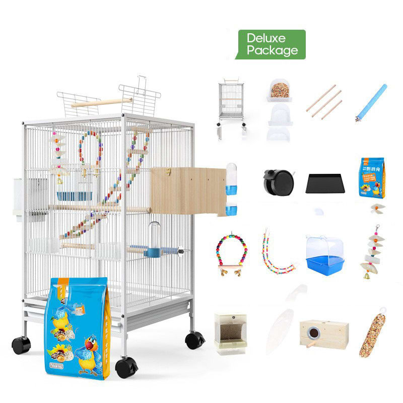 Parrot Xuanfeng Bird Cage With Feeder Toy Grass Nest Breeding Box view 7