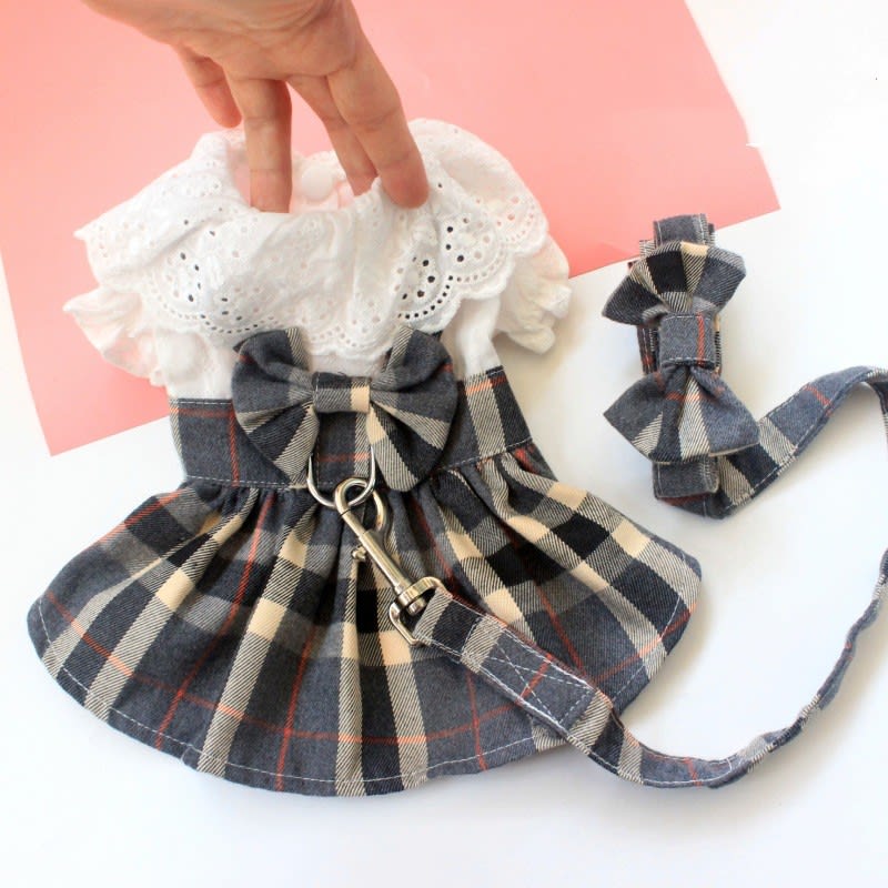 Dog Thin Skirt With Drawstring Chest Back view 4