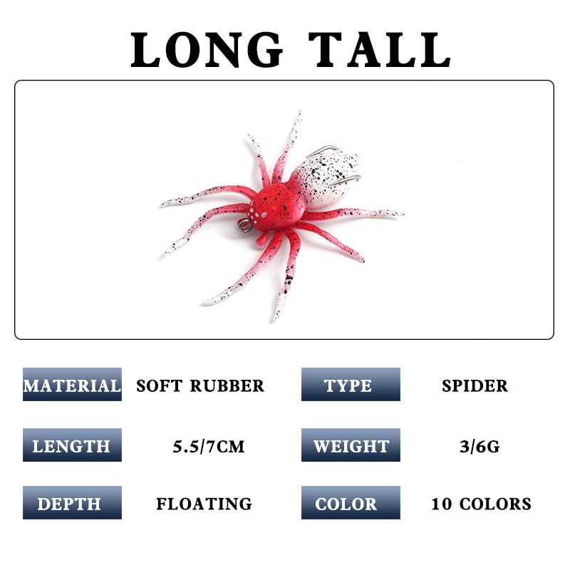 4.7cm 4cm Artificial Floating Spider Soft Bait view 7
