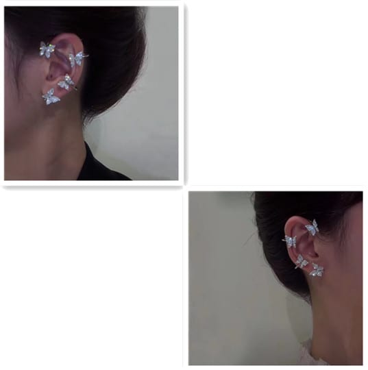Fashion Earring Butterfly Ear Clip And Ear Hook Jewelry view 1