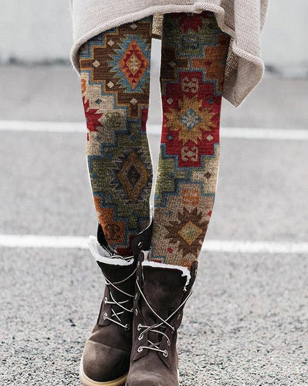 Hawaiian Style Digital Printing 3D Leggings For Men And Women view 2