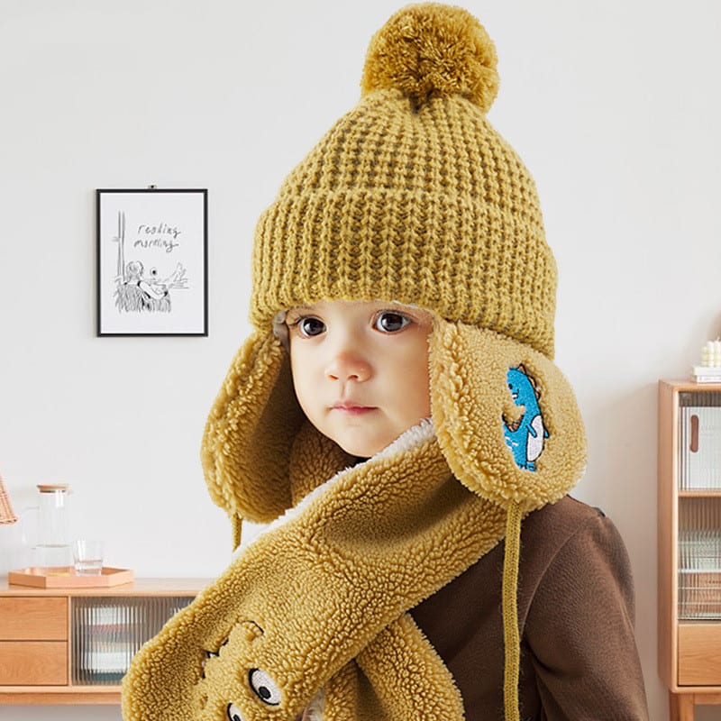 Children's Fleece Warm Hat And Scarf Set view 4