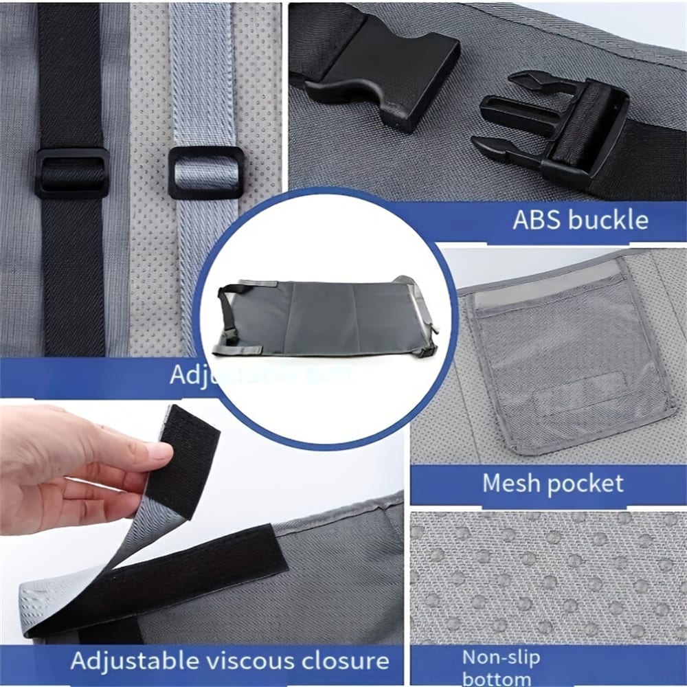 Portable Airplane Seat Extension Pad - Comfortable Nylon Travel Footrest For Enhanced Leg Support view 11