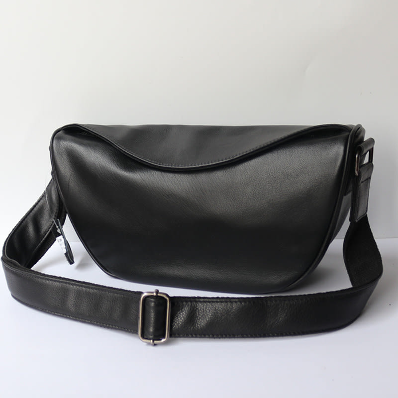 Large-capacity Casual Top Layer Cowhide Soft Belt Cover