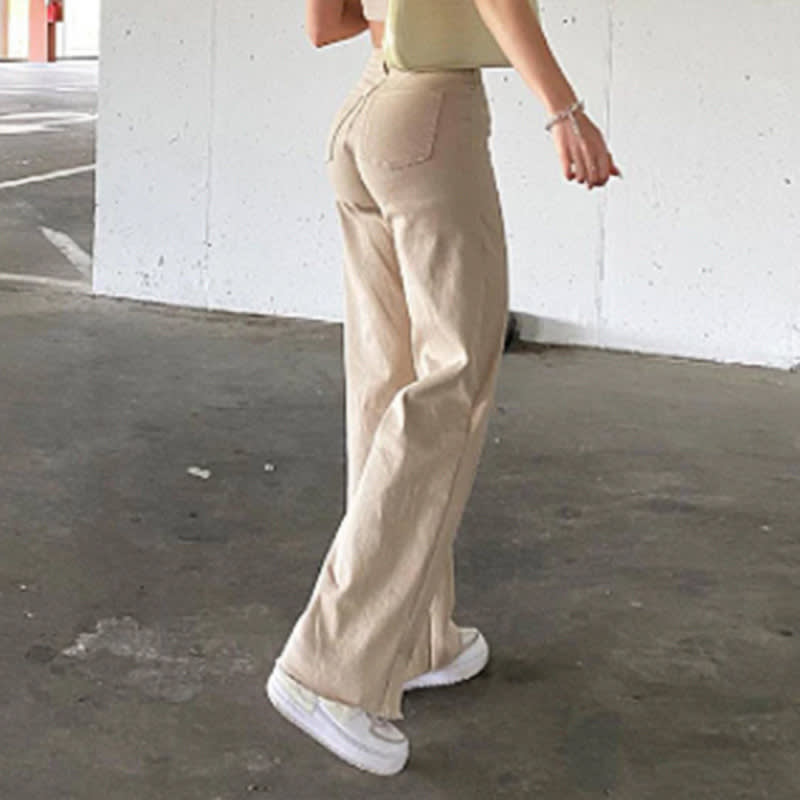 Spice Girl Style High Waist Slim Jeans Bell Bottoms view 6