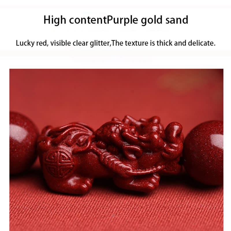 Cinnabar Double Pixiu Bracelet view 7