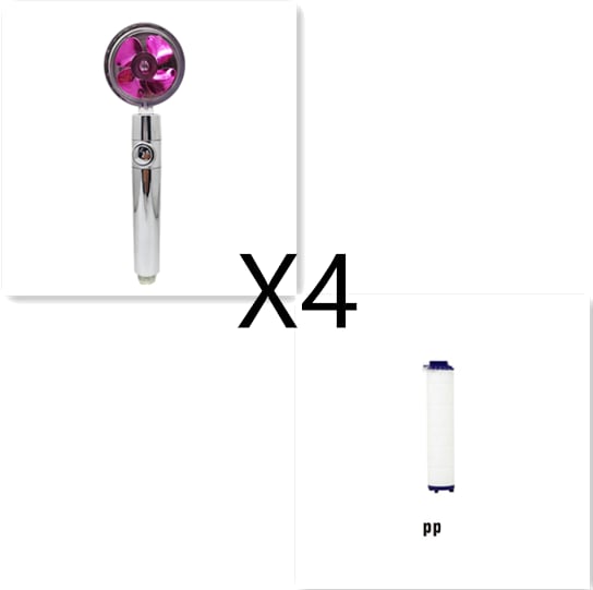 Shower Head Water Saving Flow 360 Degrees Rotating With Small Fan ABS Rain High Pressure Spray Nozzle Bathroom Accessories view 41