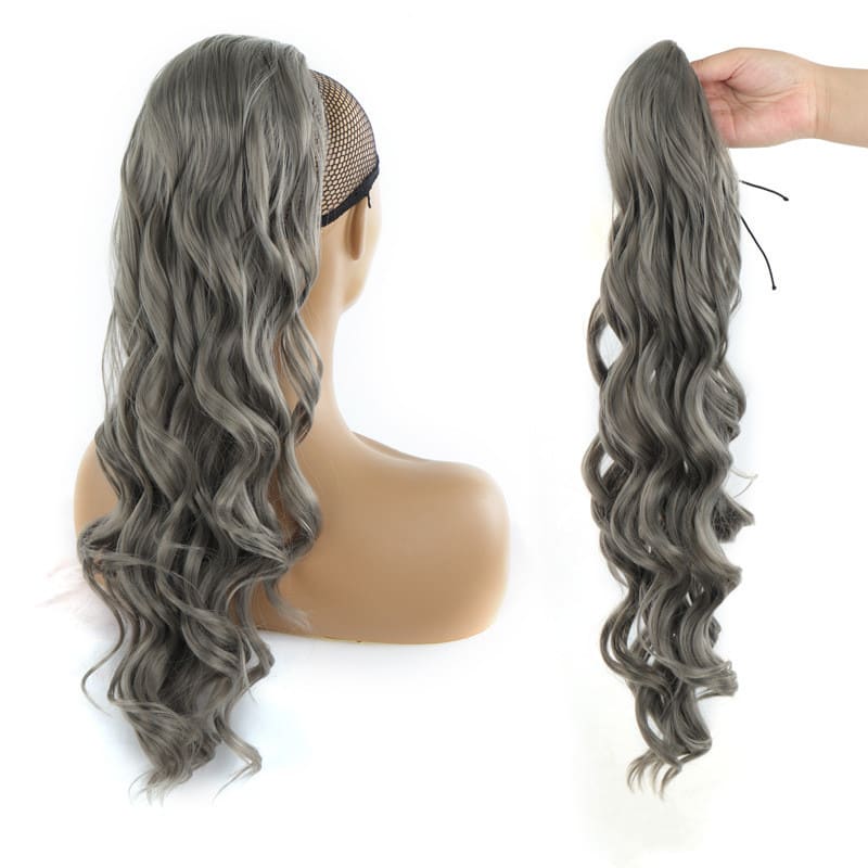 Wig Big Wave Drawstring Ponytail Matte High Temperature Silk Chemical Fiber Wig view 6