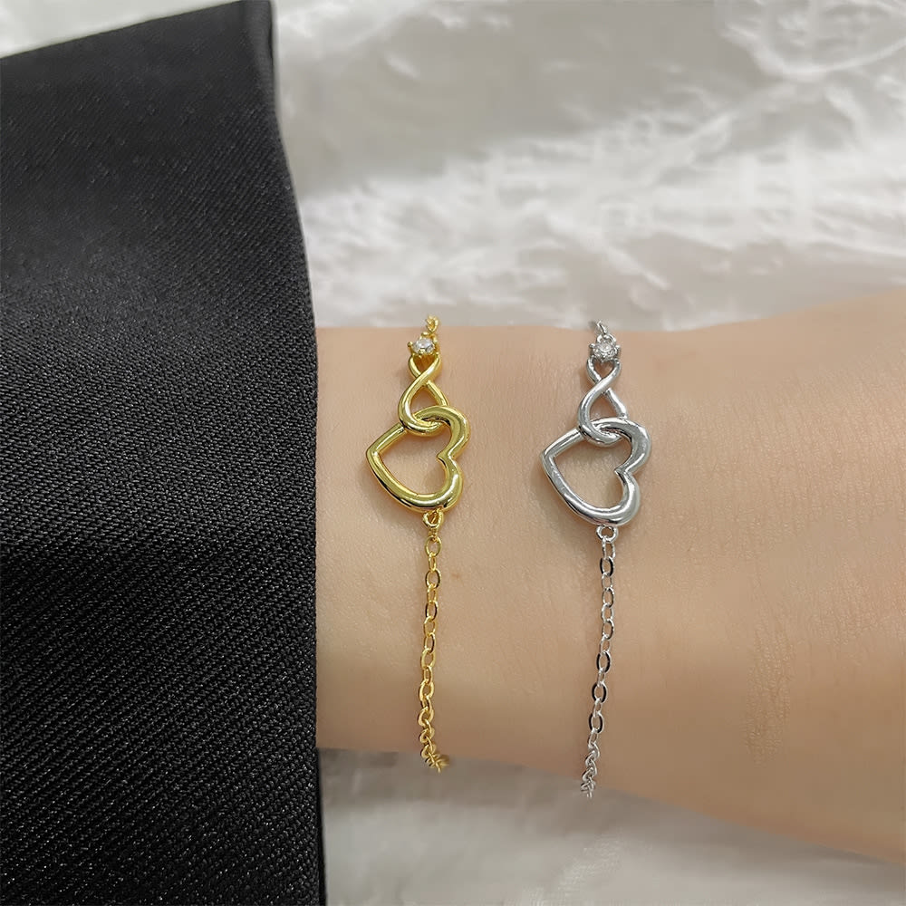Heart-shape Bracelet Fashion Jewelry Versatile Love Bracelet Gift For Girlfriend Valentine's Day view 4