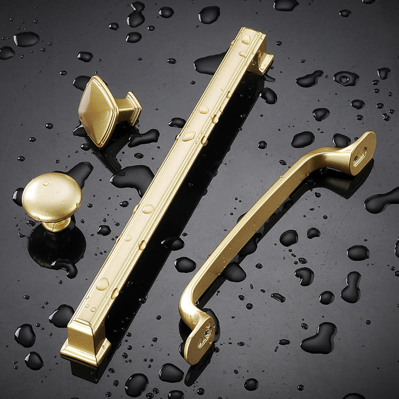Gold Handle Closet Door Handle Drawer Cabinet Shoe Cabinet Single Hole Handle view 5