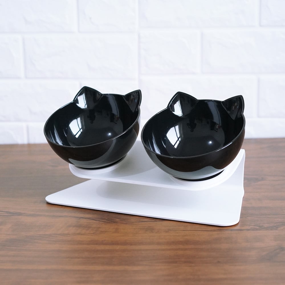 Cat Elevated Feeder Stand With Transparent Bowl view 26