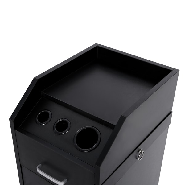 16mm Particle Board, ABS Tray,, Black Hair Salon Tool Cart view 5
