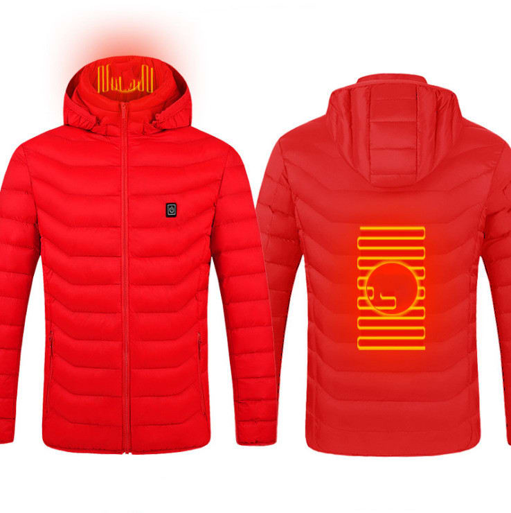 Winter Heated Jacket USB Electric Cotton Coat Zip-up Heater Thermal Clothing Heating Vest For Men view 26
